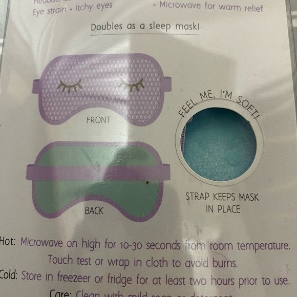 Lemon Lavender Relaxation Gel Eye Mask Hot Cold Headache Relief Reduce Puffiness - Picture 4 of 5